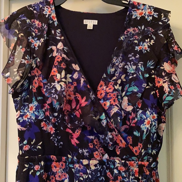 Spense dark purple floral dress - Picture 2 of 6